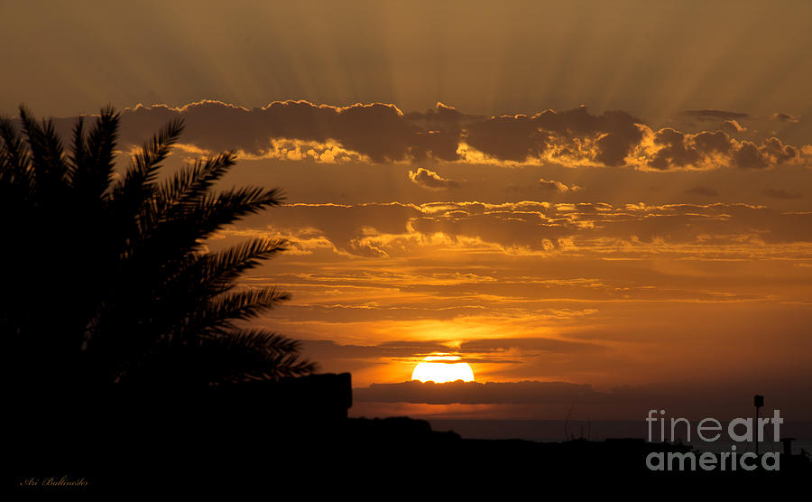 Sunset in Caesarea Photograph by Arik Baltinester