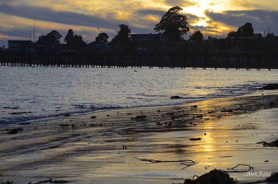Sunset Shine in Capitola Photograph by Alex King