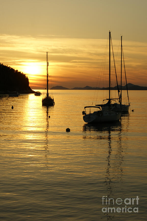 Sunset In Cavtat Photograph by David Birchall