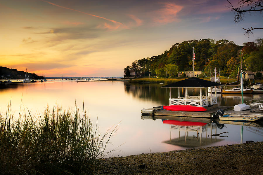 Sunset in Centerport Photograph by Alissa Beth Photography