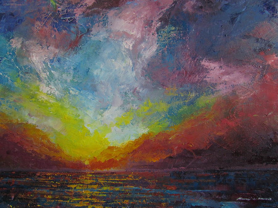 Sunset In East Coast Painting By Mahadi A Mahmud - Fine Art America