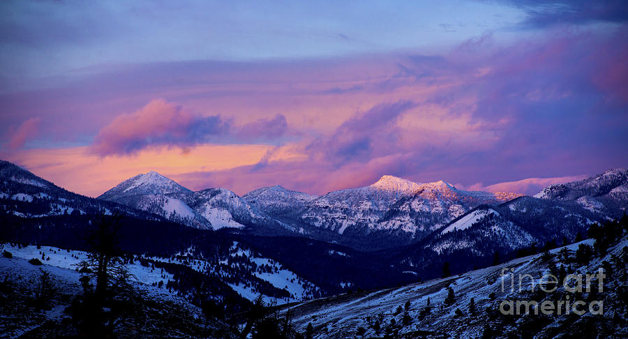 Sunset in Gardiner Montana Photograph by Deby Dixon