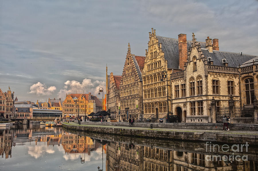 Sunset in Ghent Photograph by Patricia Hofmeester