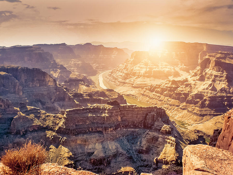 Sunset in Grand Canyon Photograph by PJPhoto69