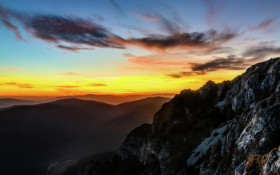Sunset In Hasmas Mountains Photograph by Marius Roman