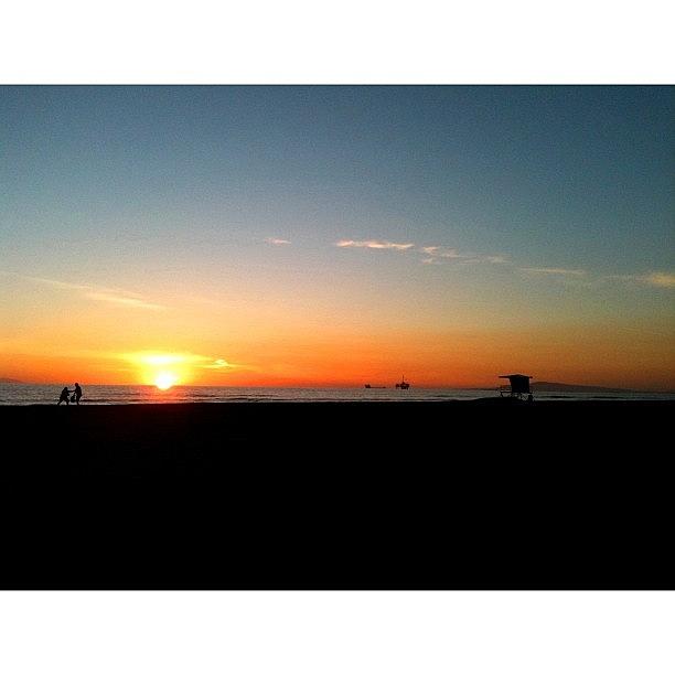 Nature Photograph - Sunset In Hb by Heather  Ennis