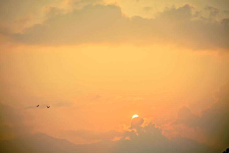 Sunset in Kathmandu Photograph by Raimond Klavins