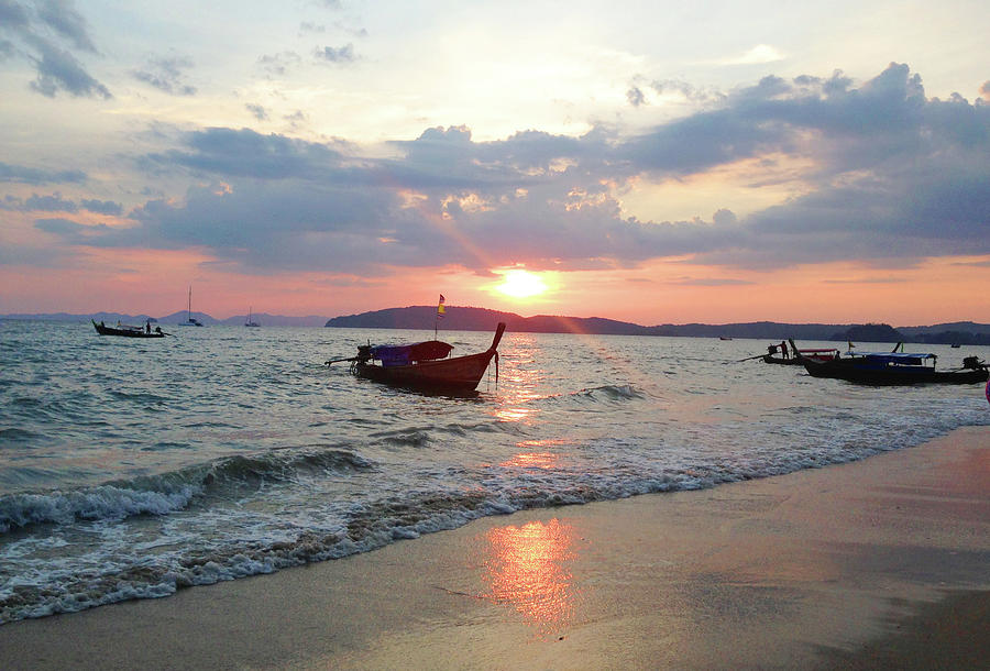 Sunset In Krabi Photograph by Olgaza