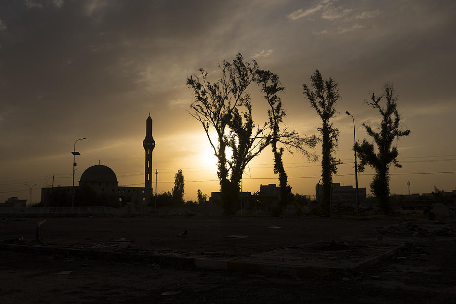 Sunset in Mosul, Iraq Photograph by Joel Carillet