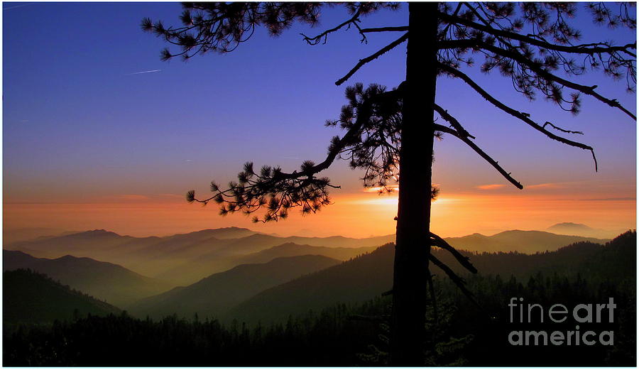 Mountain Photograph - Sunset in Mountains Sierra Nevada by Irina Hays