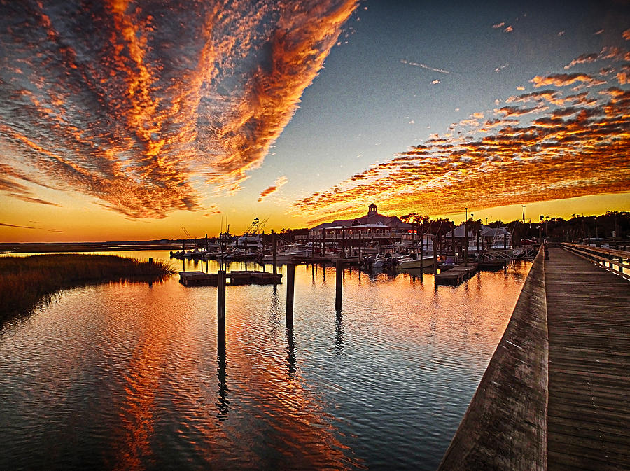Sunset in Murells Inlet Photograph by Bill Barber