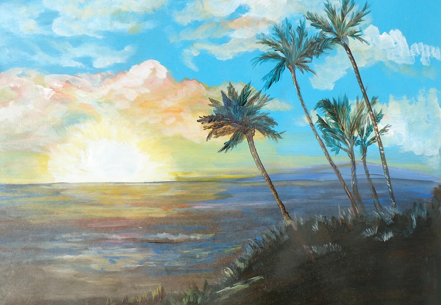 Sunset in Paradise Painting by Charme Curtin