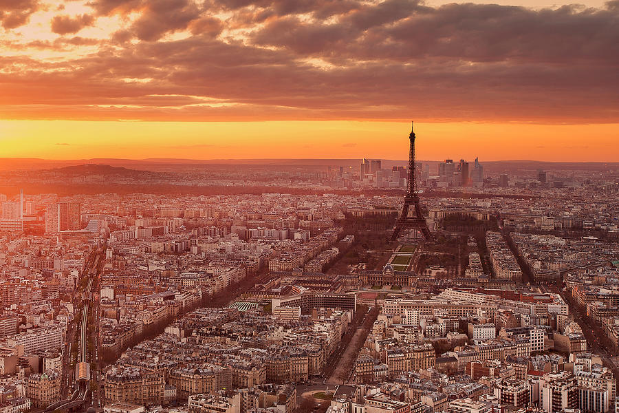 Sunset In Paris Photograph by Eric Schaeffer