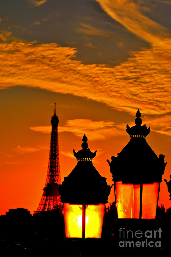 Sunset in Paris Photograph by PatriZio M Busnel