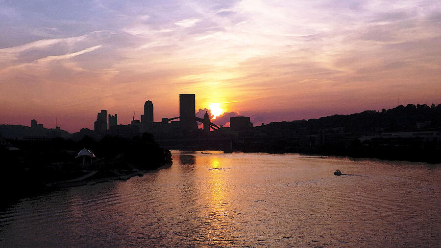 Sunset in Pittsburgh Photograph by Joyce  Wasser