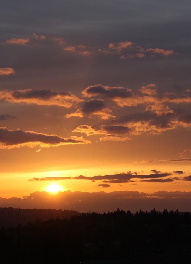 Sunset in Seattle Photograph by Bruce Bley