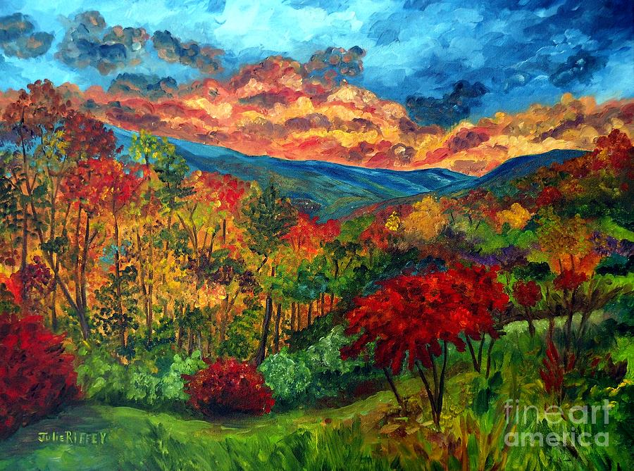Sunset in Shenandoah Valley Painting by Julie Brugh Riffey