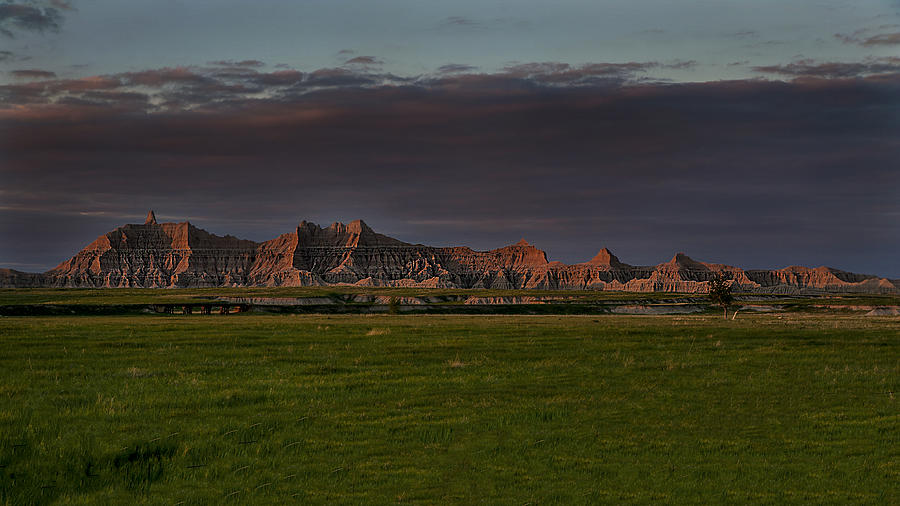 Sunset in the Badlands Photograph by Pam DeCamp