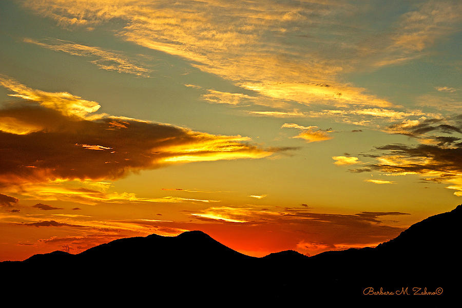 Sunset Photograph - Sunset in the desert by Barbara Zahno