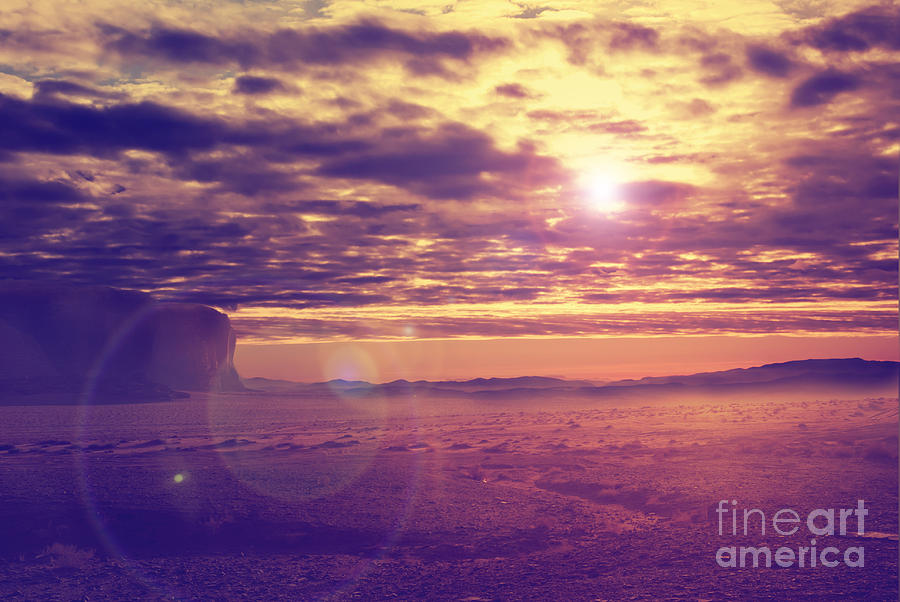 Sunset Photograph - Sunset in the desert by Jelena Jovanovic