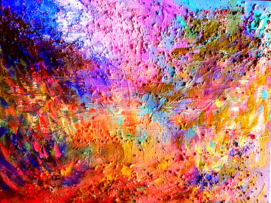 Abstract Painting - Sunset in the Garden by Nikki Dalton