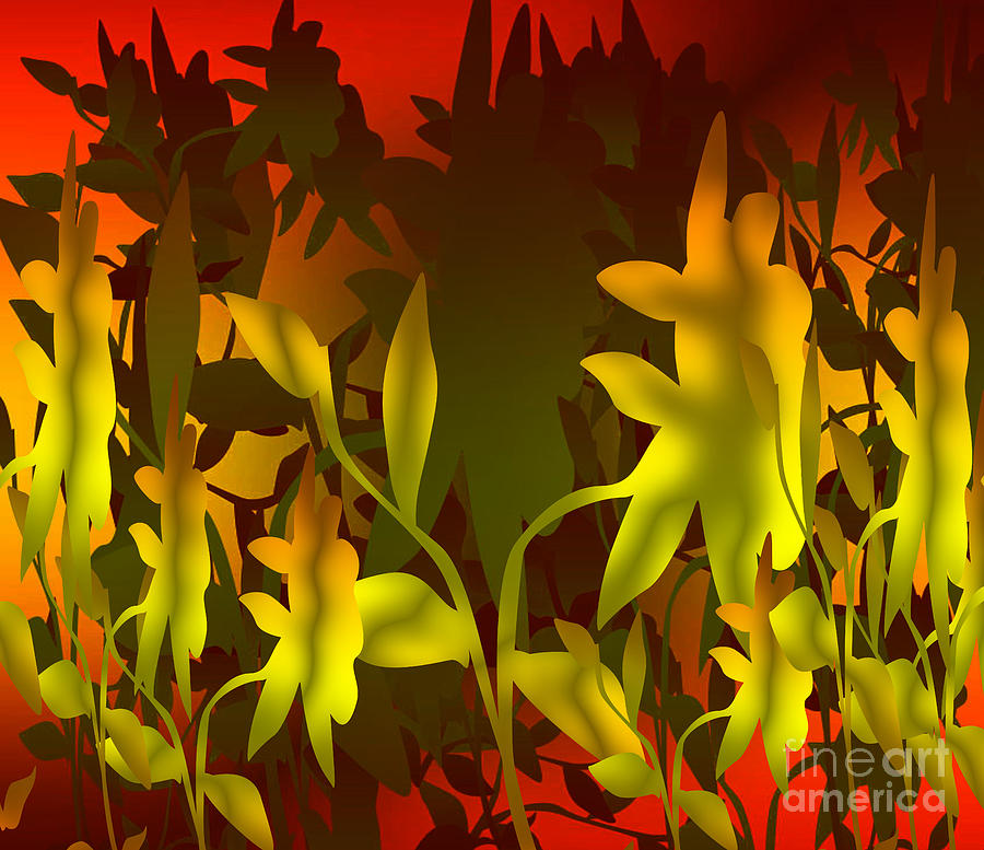 Sunset In The Jungle Digital Art by Gayle Price Thomas