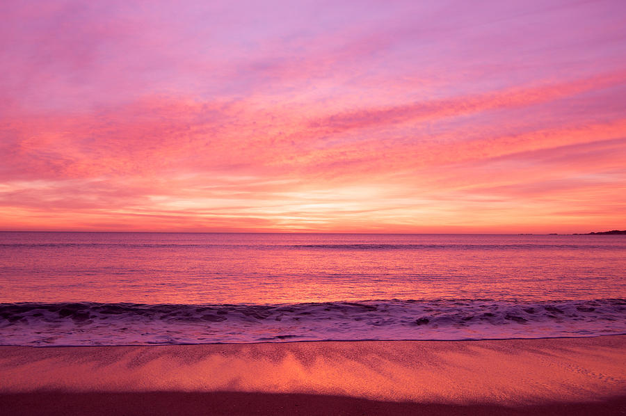 Sunset in the Lanzada beach Photograph by Luis Diaz Devesa