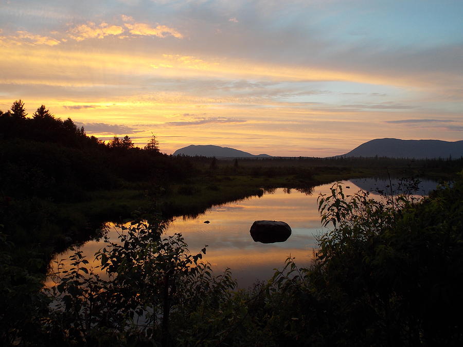 Sunset in the Maine Bog Photograph by Nina Kindred