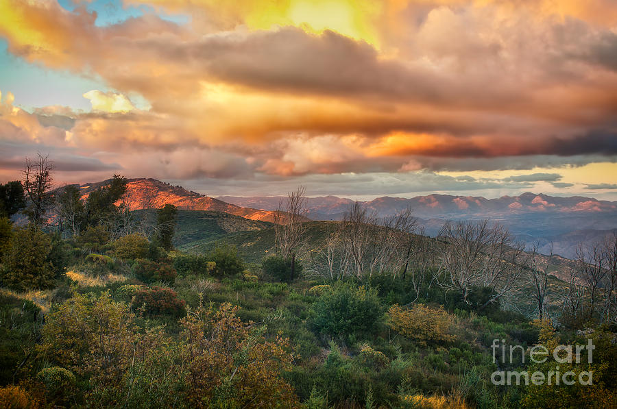 Sunset Photograph - Sunset in the Mountains by Jennifer Magallon