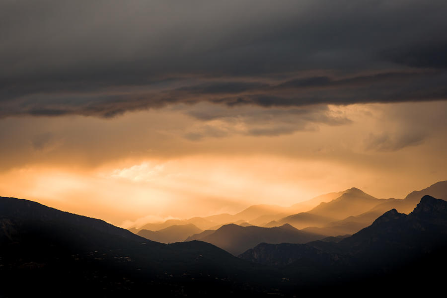 Sunset Photograph - Sunset in the Mountains by Nila Newsom