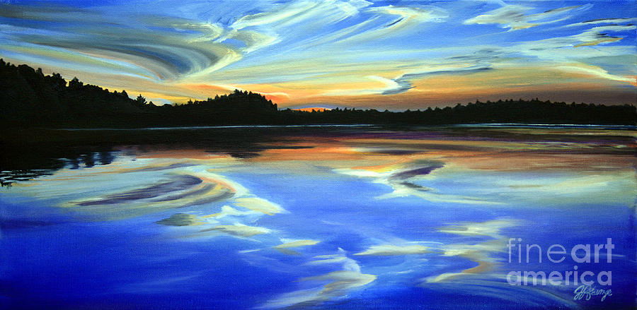 Sunset Painting - Sunset in the North by Julie Pflanzer