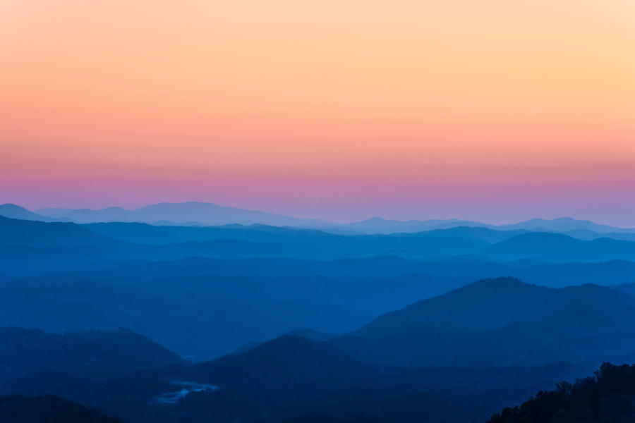 Sunset in the Smoky Mountains 1 Photograph by Victor Culpepper