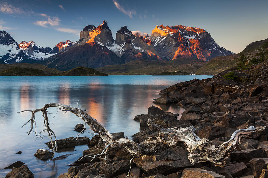 Sunset in Torres del Paine National Park,  Chile Photograph by Anton Petrus