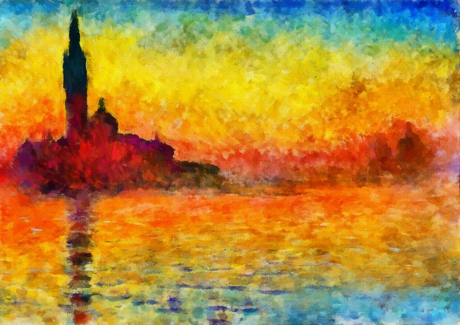 Sunset In Venice by Claude Monet