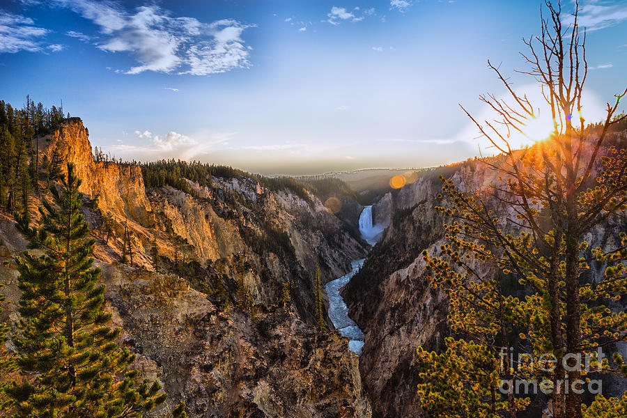 Sunset in Yellowstone Grand Canyon Photograph by Sophie Doell
