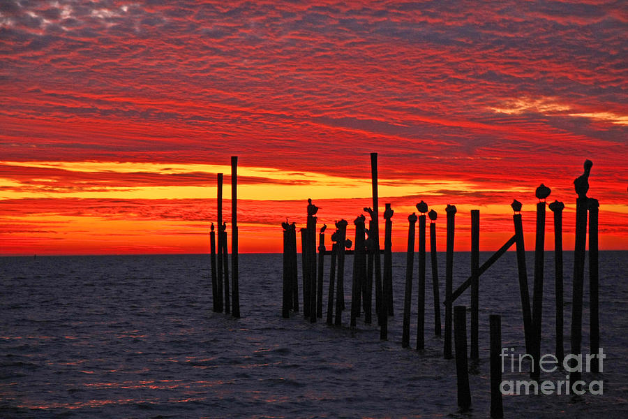 Sunset Katrina Pier Photograph by Luana K Perez