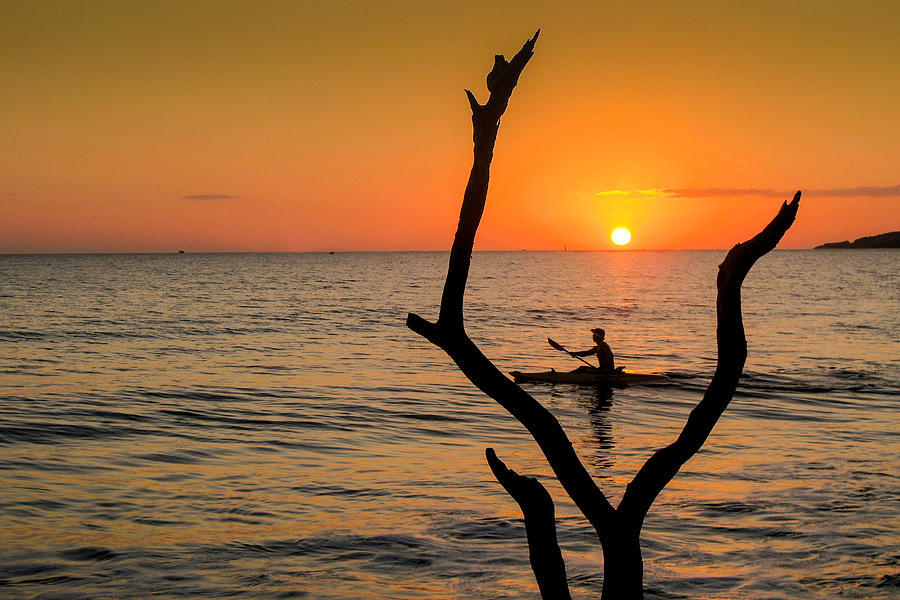 Sunset Kayak Photograph by Dawn Key