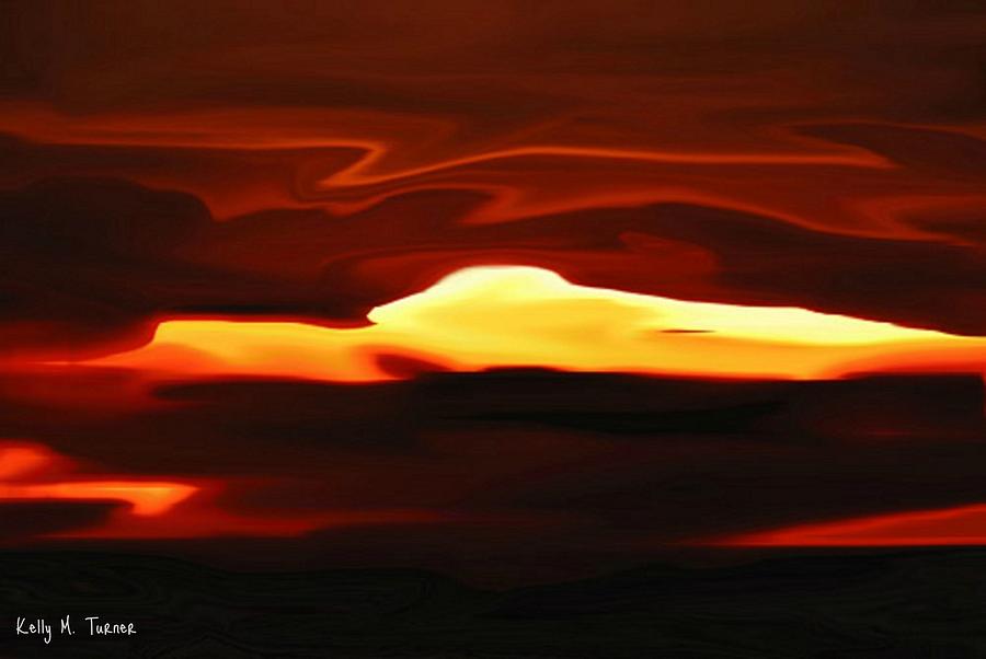 Sunset Digital Art by Kelly M Turner