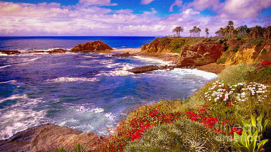 Victor Hugo Painting - Sunset Laguna Beach California by Bob and Nadine Johnston