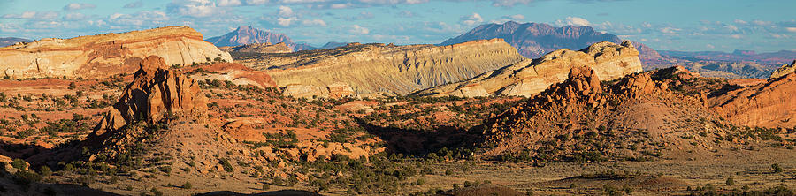 Capitol Reef National Park Photograph - Sunset Light Along The Waterpocket by Panoramic Images