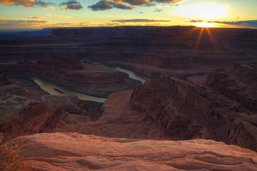 Sunset Light on at Dead Horse Point  Photograph by Alan Vance Ley
