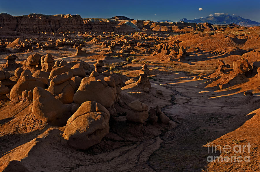 Sunset Light On The Hoodoos Goblin Valley State Park Utah Photograph by Dave Welling