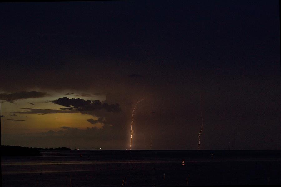 Sunset Lightning Photograph by Richard Zentner