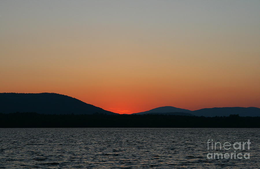 Sunset Photograph - Sunset Lines of Lake Umbagog  by Neal Eslinger