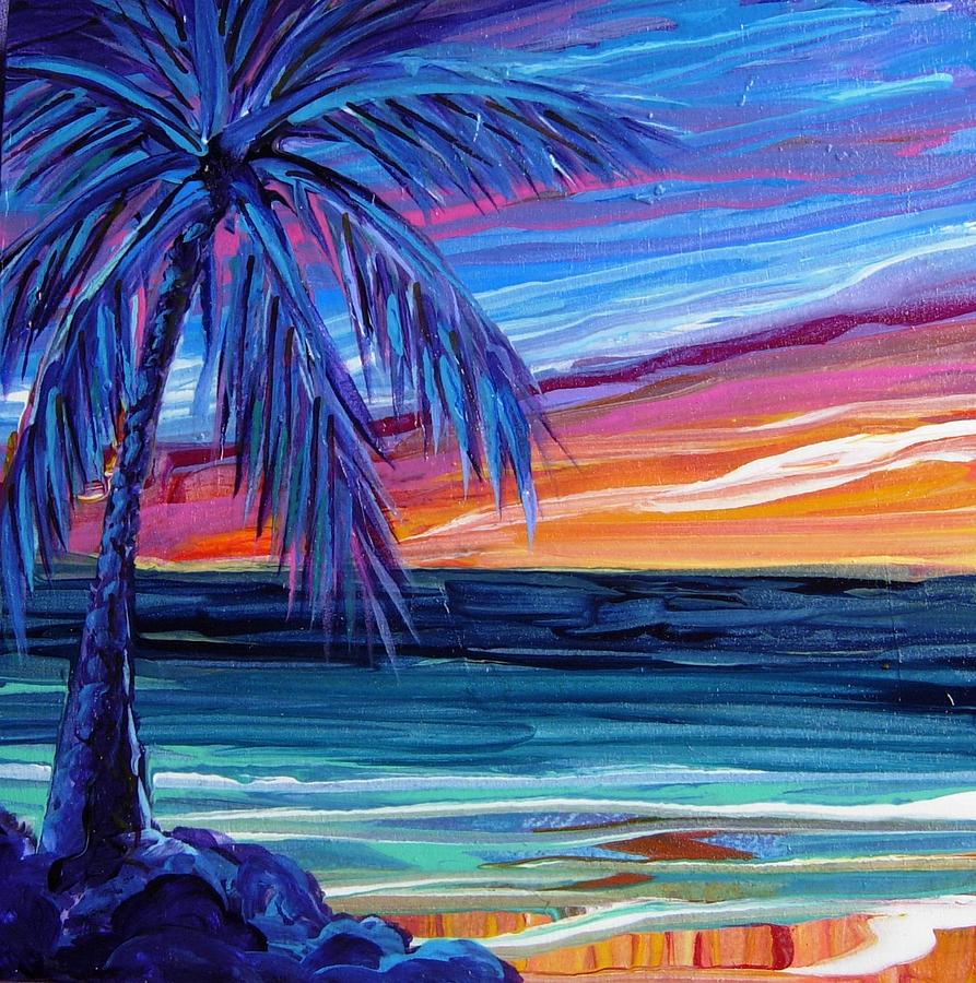 Sunset lines Painting by Suzanne MacAdam - Fine Art America