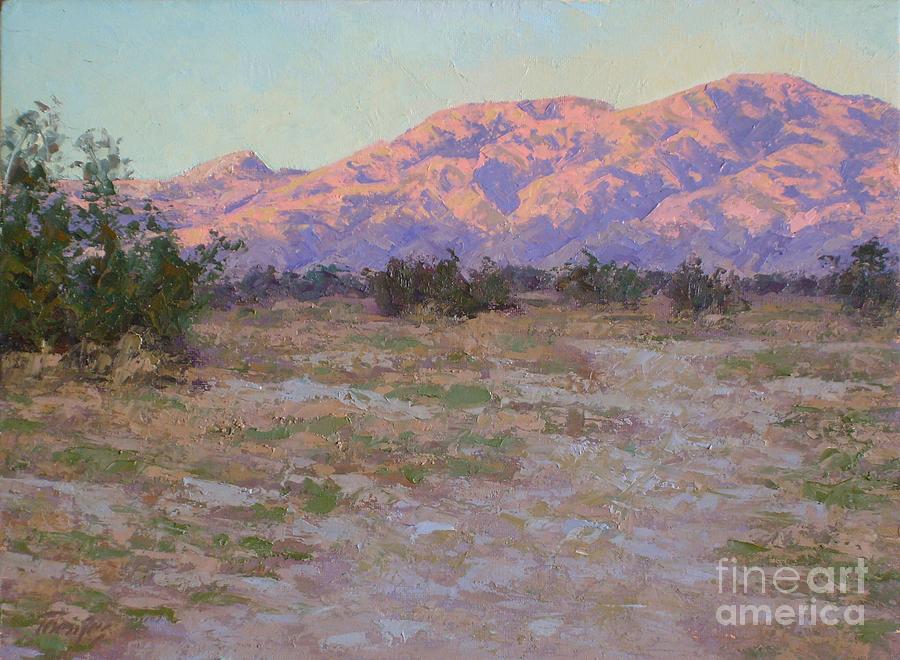 Sunset Little San Bernardino Mountains Painting by James H Toenjes