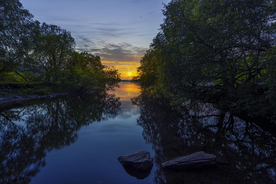Sunset Photograph - Sunset Llanberis Lake by Ian Mitchell