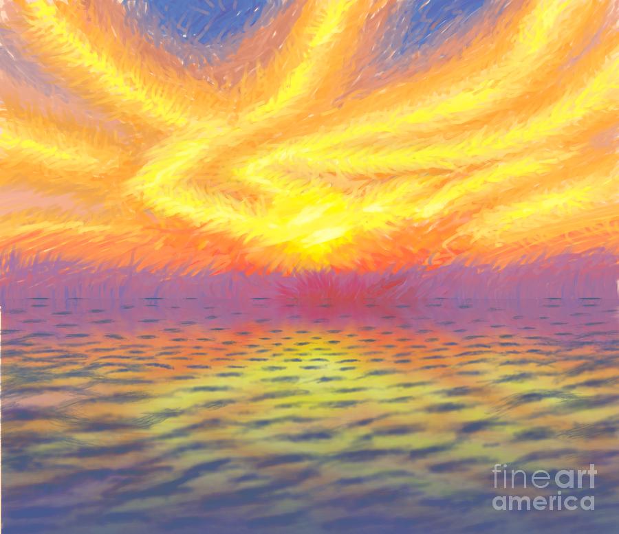 Sunset Painting - Sunset by Mark Teeter