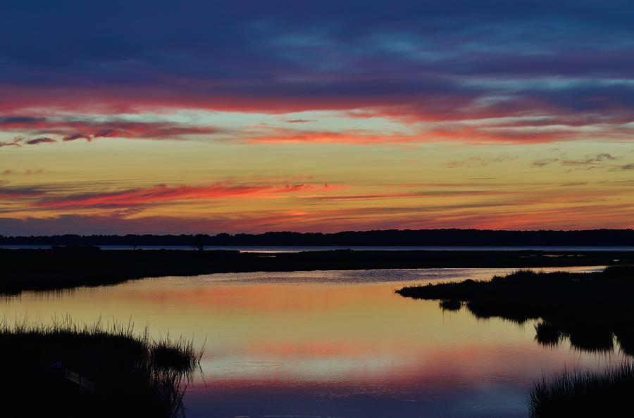Sunset Marsh Photograph by Billy Beck