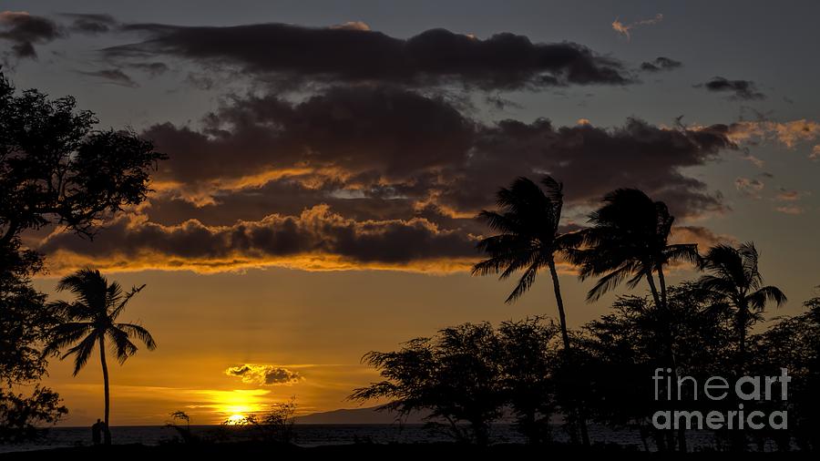 sunset Maui Photograph by Peggy Hughes
